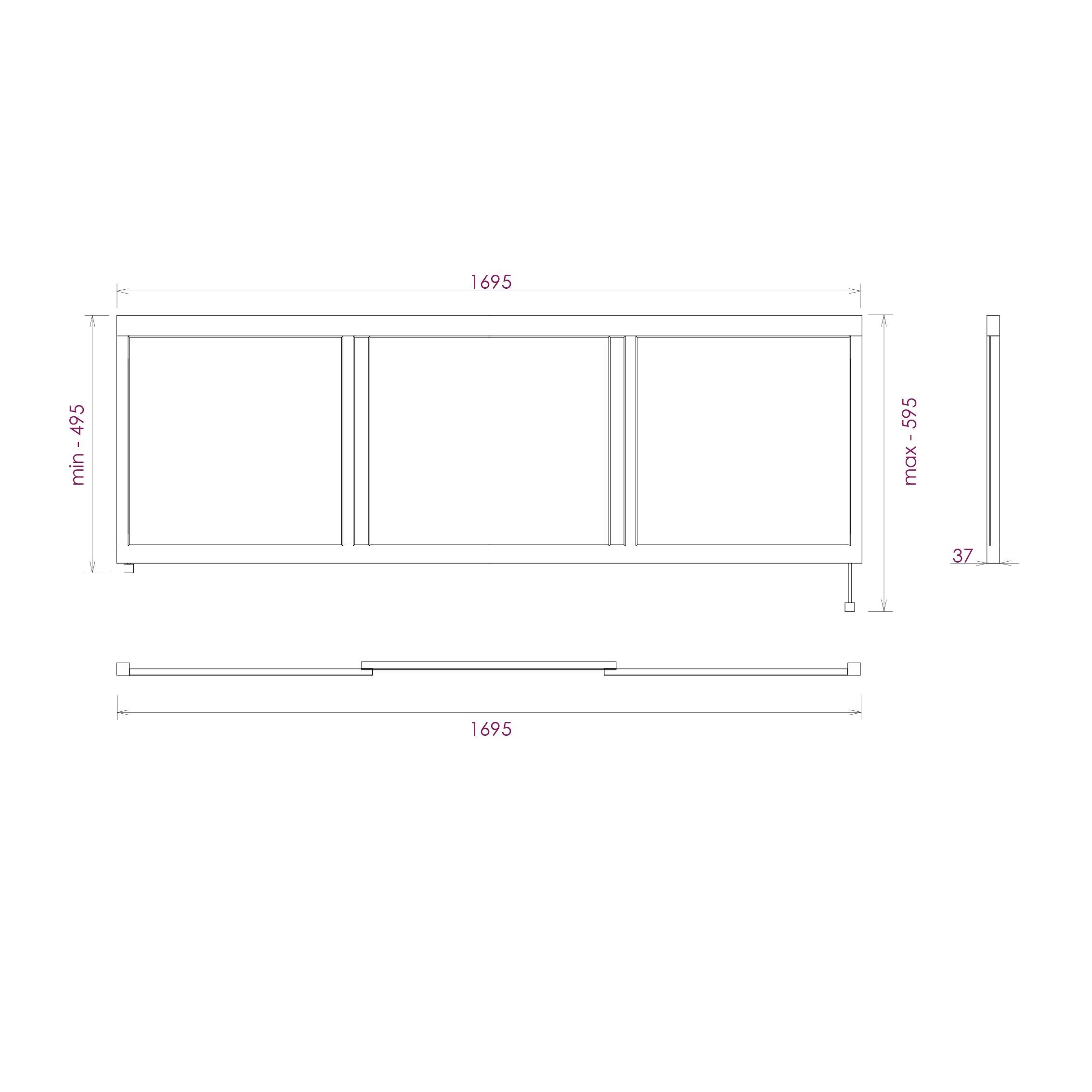 Экран под ванну Onika Одио 170 белый
