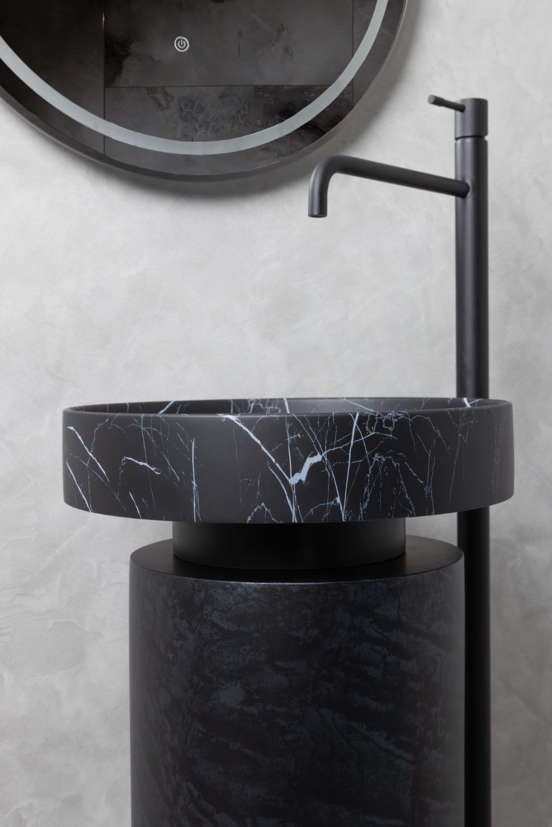 Пьедестал для раковины  Boheme Corian 801-base-bwood черное дерево