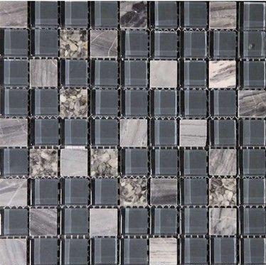 imagine mosaic gmbn23-0177 мозаика из смеси стекла,камня и металла 30х30 (2,3х2,3) Серый
