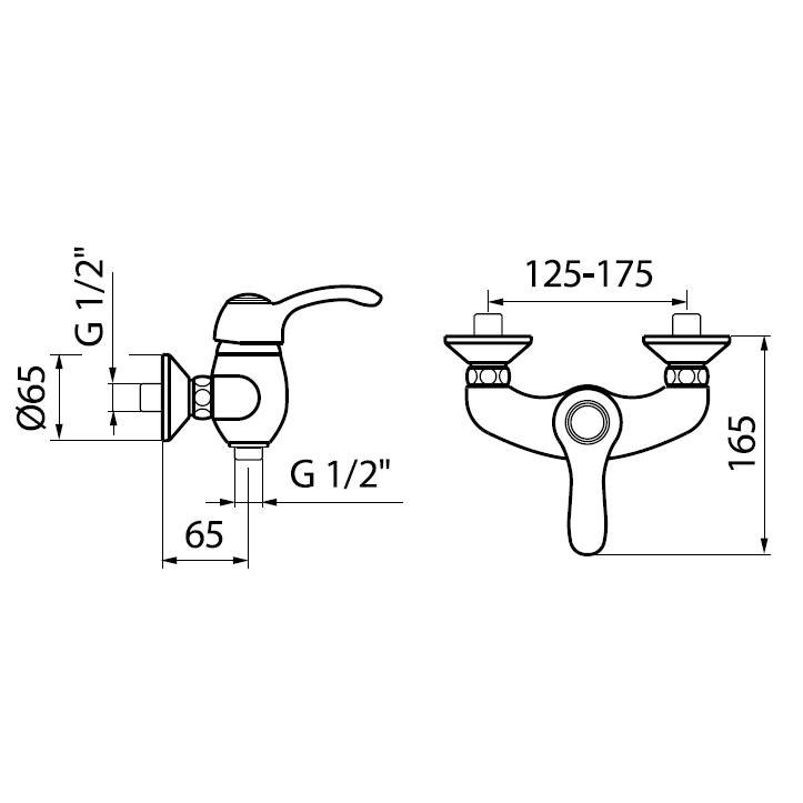 Смеситель для душа Webert Aurora AU870102017