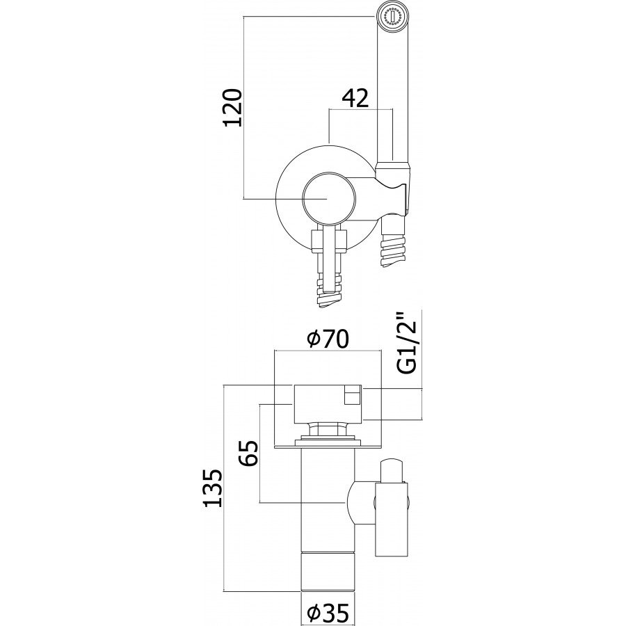 Гигиенический душ Webert Sax Evolution SE870303015 цвет Хром