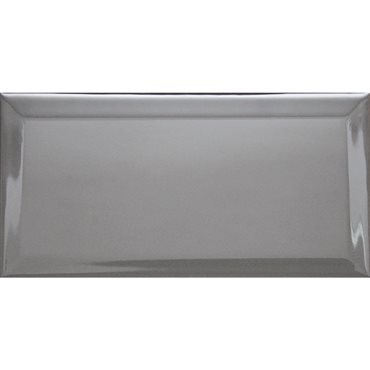 настенная плитка (кабанчик) biselado cemento brillo 7.5x15 Серый