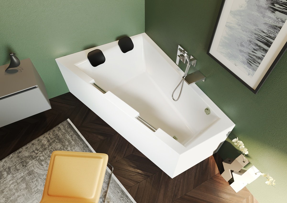 Ванна акриловая RIHO DOPPIO L PLUG & PLAY 180x130 BD4500500000000