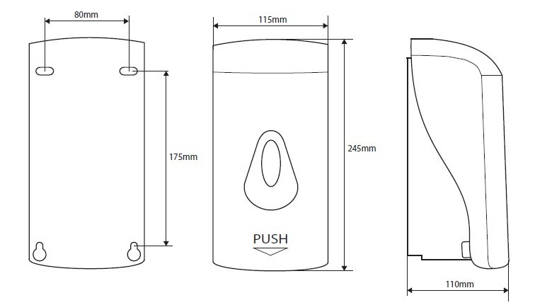 Диспенсер для жидкого мыла 11,5 см BEMETA серый