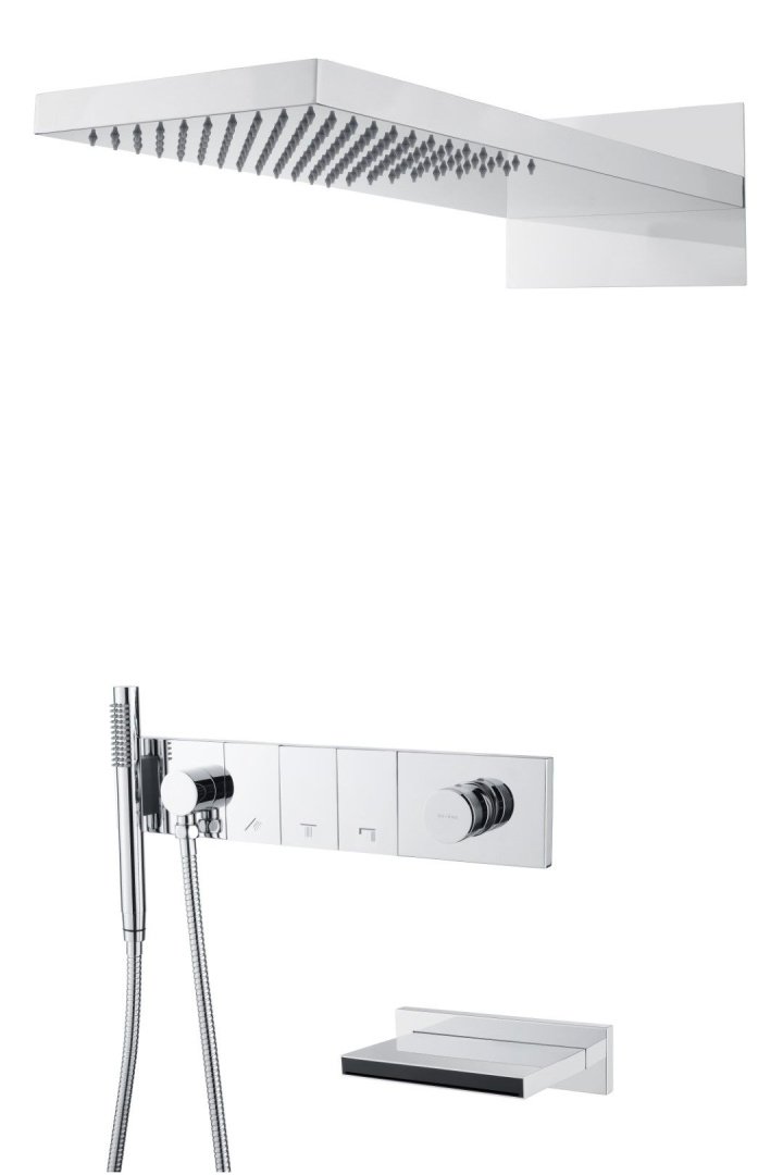 Встроенная душевая система 55х45х140 см Boheme ZODIAC 132-2-CR хром