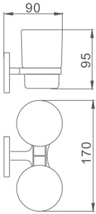 Держатель 2-стаканов Haiba HB8608