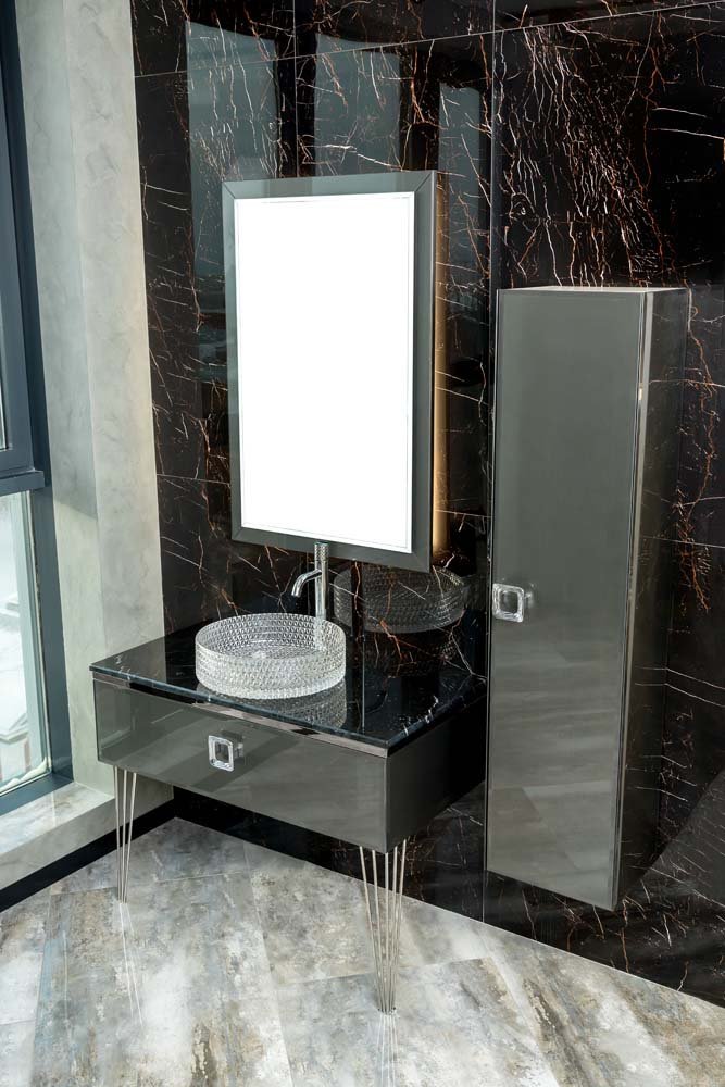 Столешница стекло 80 см Armadi Art LUCIDO 853-080-GB