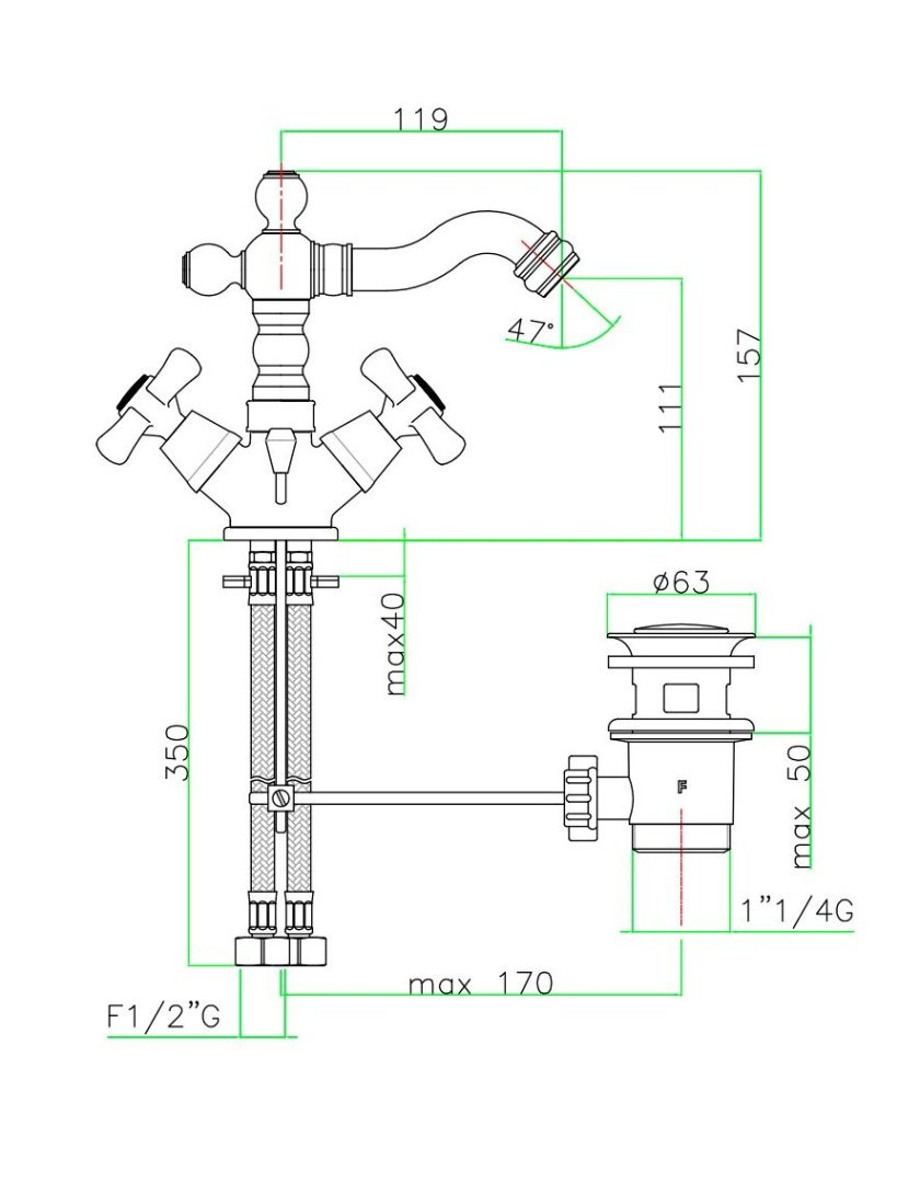 Смеситель для биде Webert Armony AM710402010