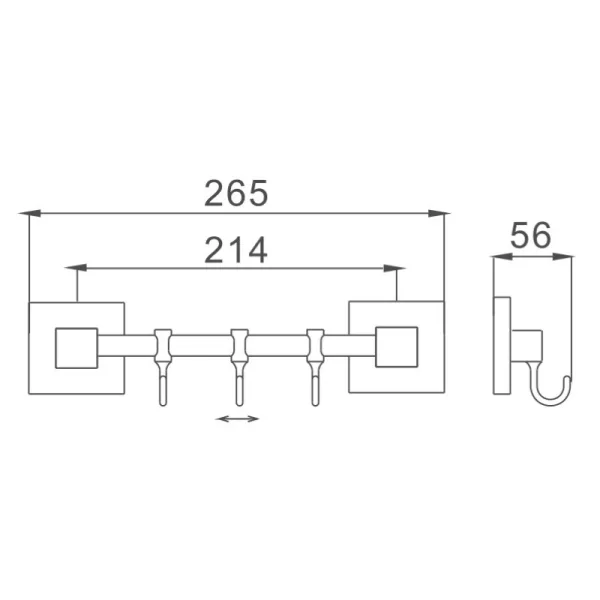 3 крючка Haiba HB8615-3