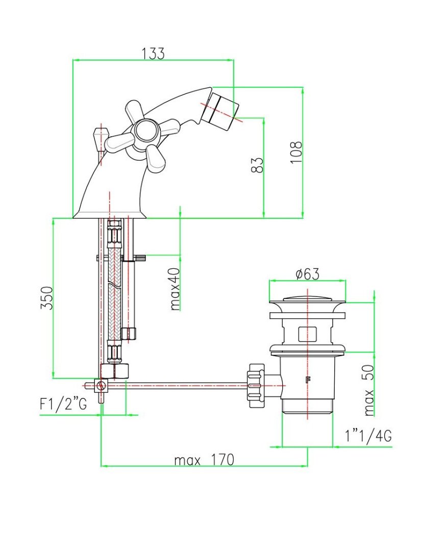 Смеситель для биде Webert Armony AM710102010