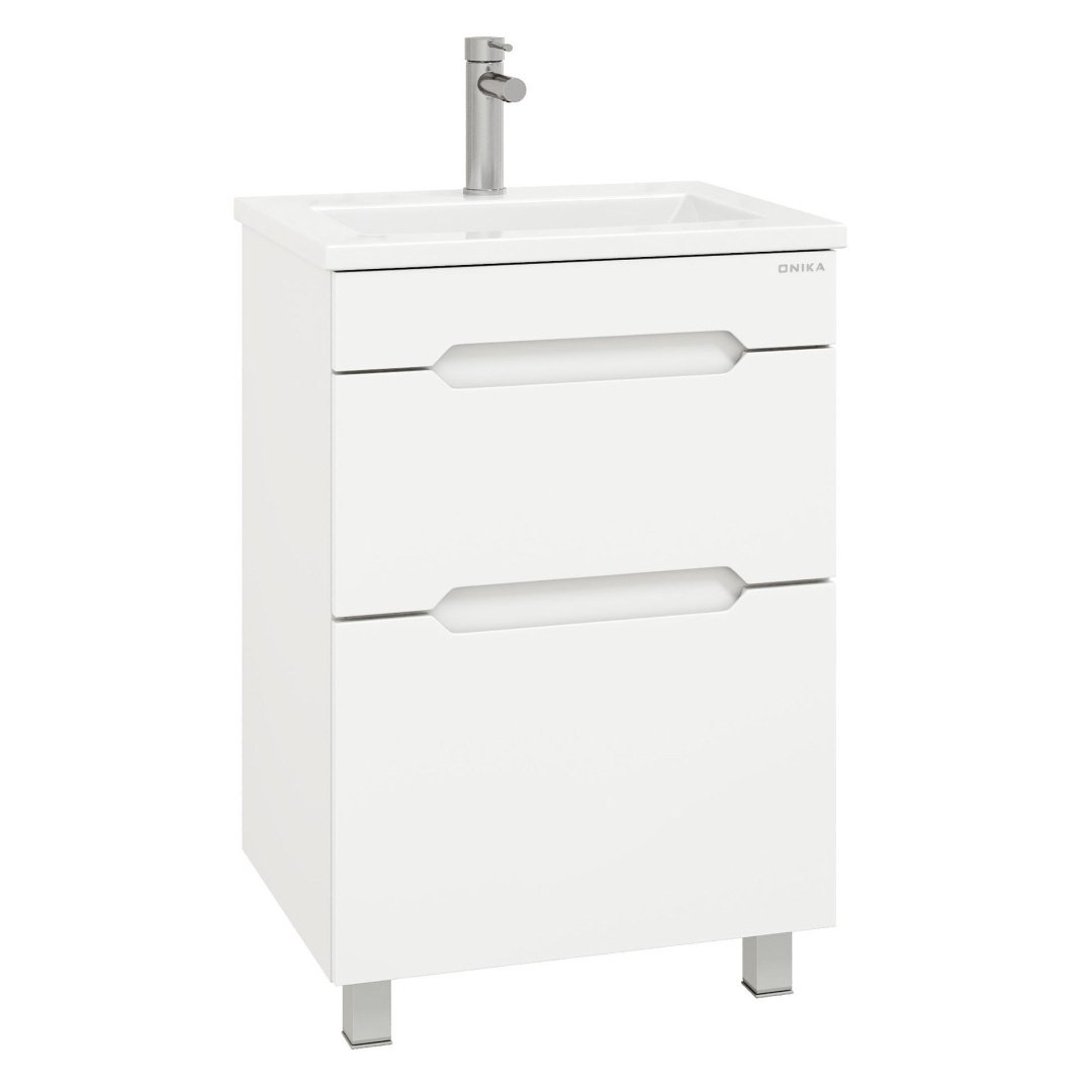 Тумба Onika Айленд 50 напольная, белая (ум. Сomo-50) 105039