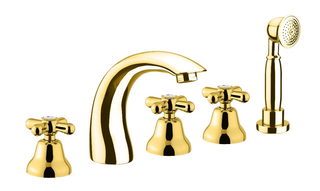 Смеситель на борт ванны Webert Armony AM730401010 золото