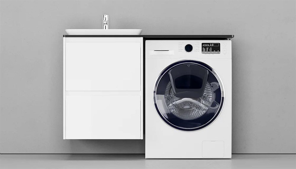 Столешница влагостойкая без выреза VELVEX Klaufs 120x60x1,6 раковина слева МДФ черная