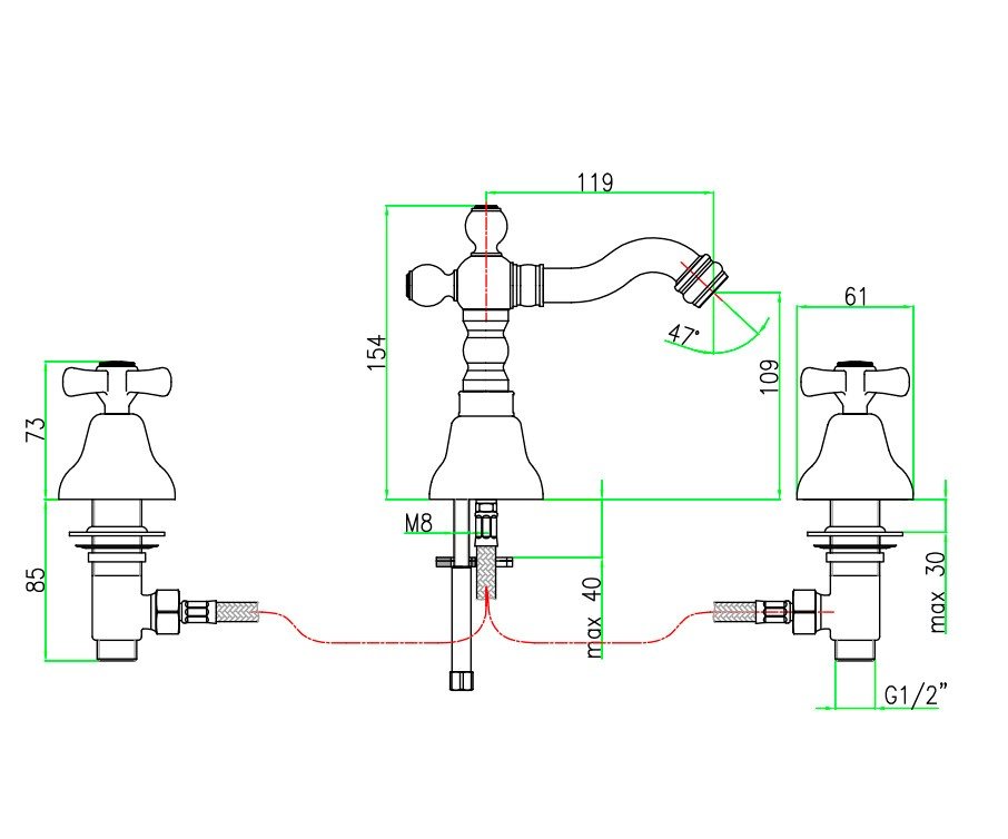Смеситель для биде Webert Armony AM710202010