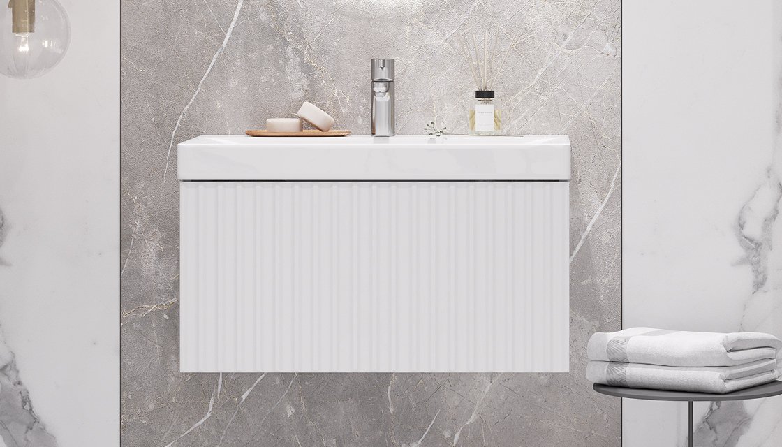 Тумба подвесная VELVEX Compo 70.1Y белый под раковину VELVEX 9696-60