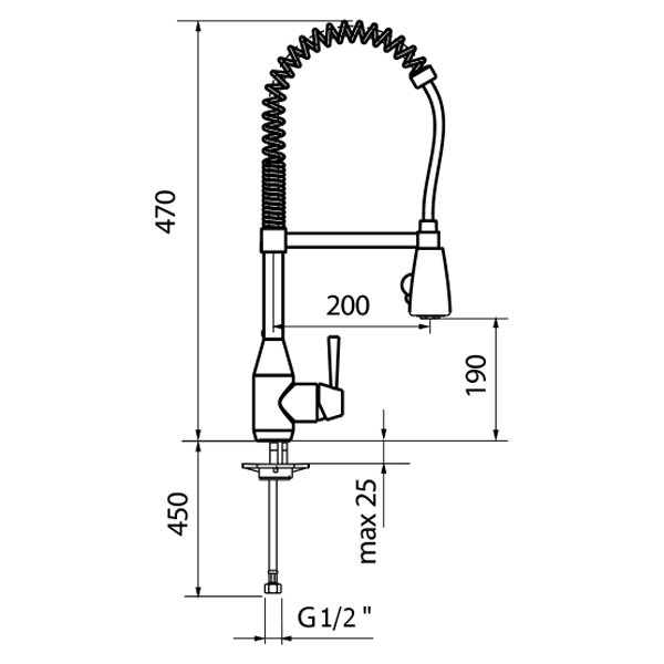 Смеситель для кухни Webert Kitchen Conic CN920602015