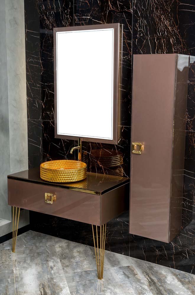 Столешница стекло 80 см Armadi Art LUCIDO 853-080-PU