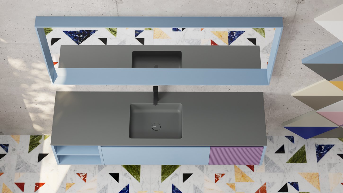 Тумба со столешницей 1000х500х400 см Salini DOMINO 27D310 RAL