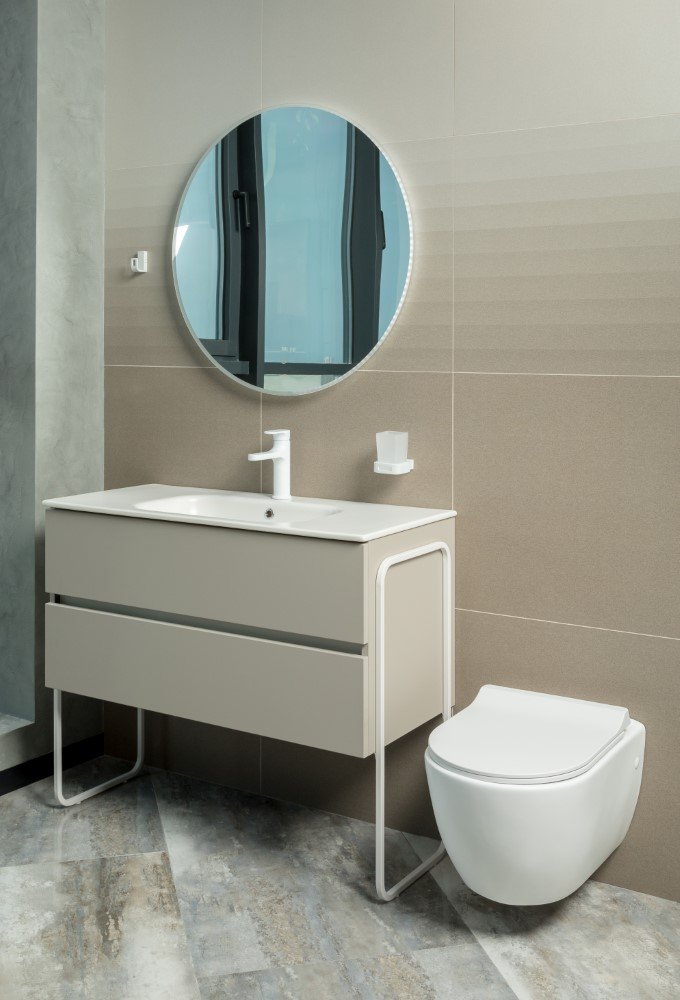 Тумба без раковины 100 см 2 полки Armadi Art Vallessi 837-100-GS