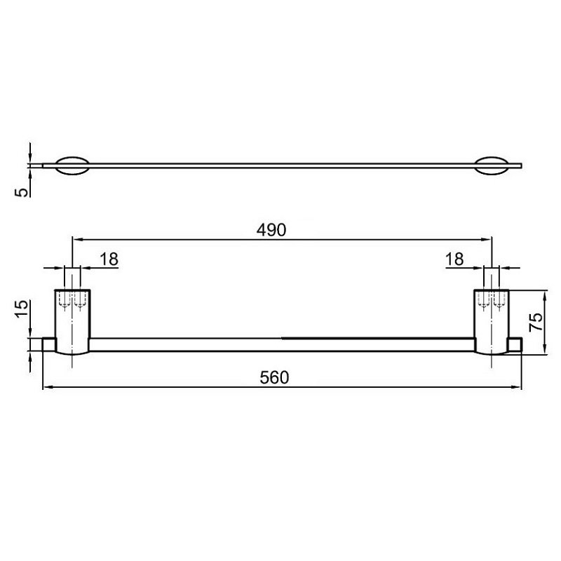 Держатель для полотенец Webert Aria 56 AI500601015