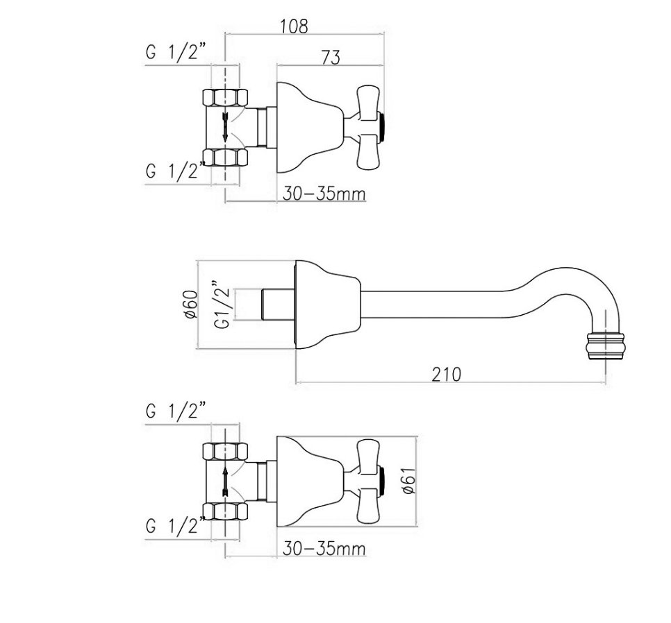Смеситель для раковины Webert Armony AM750404060 медь