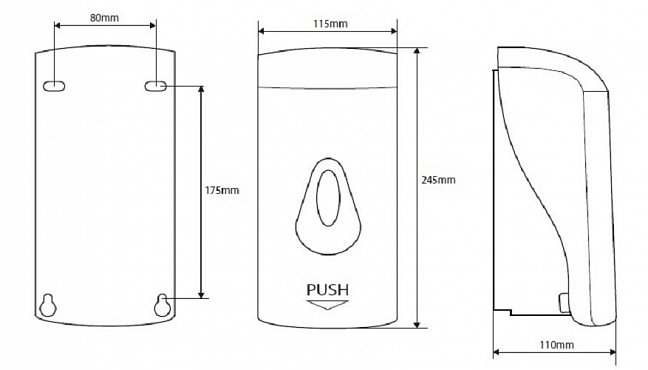 Диспенсер для жидкого мыла 11,5 см BEMETA белый