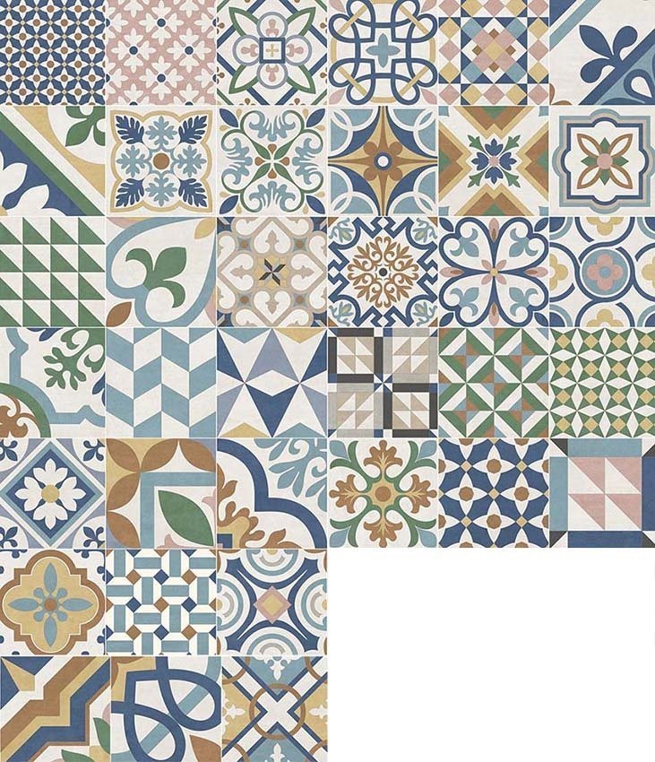 керамогранит design mix 4 матовый 200*200*8 (34 случайных лица) 