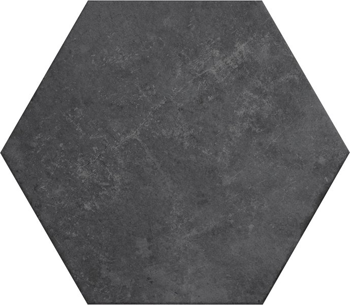 плитка керамическая напольная 24954 heritage hexágono carbon 17,5х20 см Черный