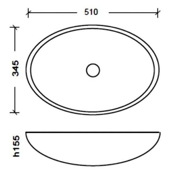 Раковина круглая хрустальная 35*51 Armadi Art 815