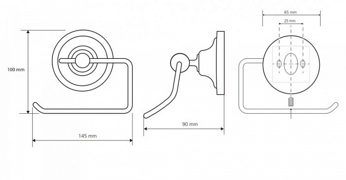 Дежатель туалетной бумаги 13,5 см BEMETA RETRO хром