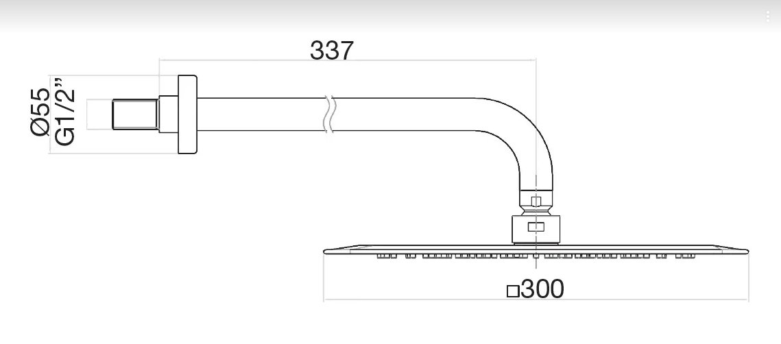 Верхний душ Webert AC0842740 белый