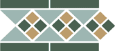 бордюр керамический border lisbon with 1 strip (tr.13, dots 18+03, strips 18) 28х15 см Голубой