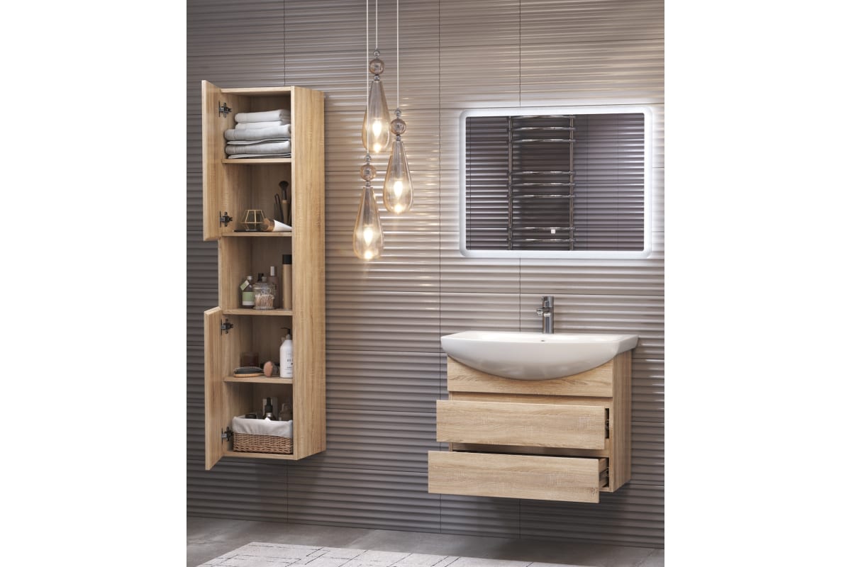 Пенал подвесной 35 см VIGO Wing дуб сонома