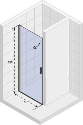 Душевая дверь 80x200 RIHO SZ NOVIK Z101