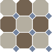 гранит керамический 4401+29 oct11-a beige 01 coffe brown 29 octagon/blue cobalt 11 dots 30x30 см Серый