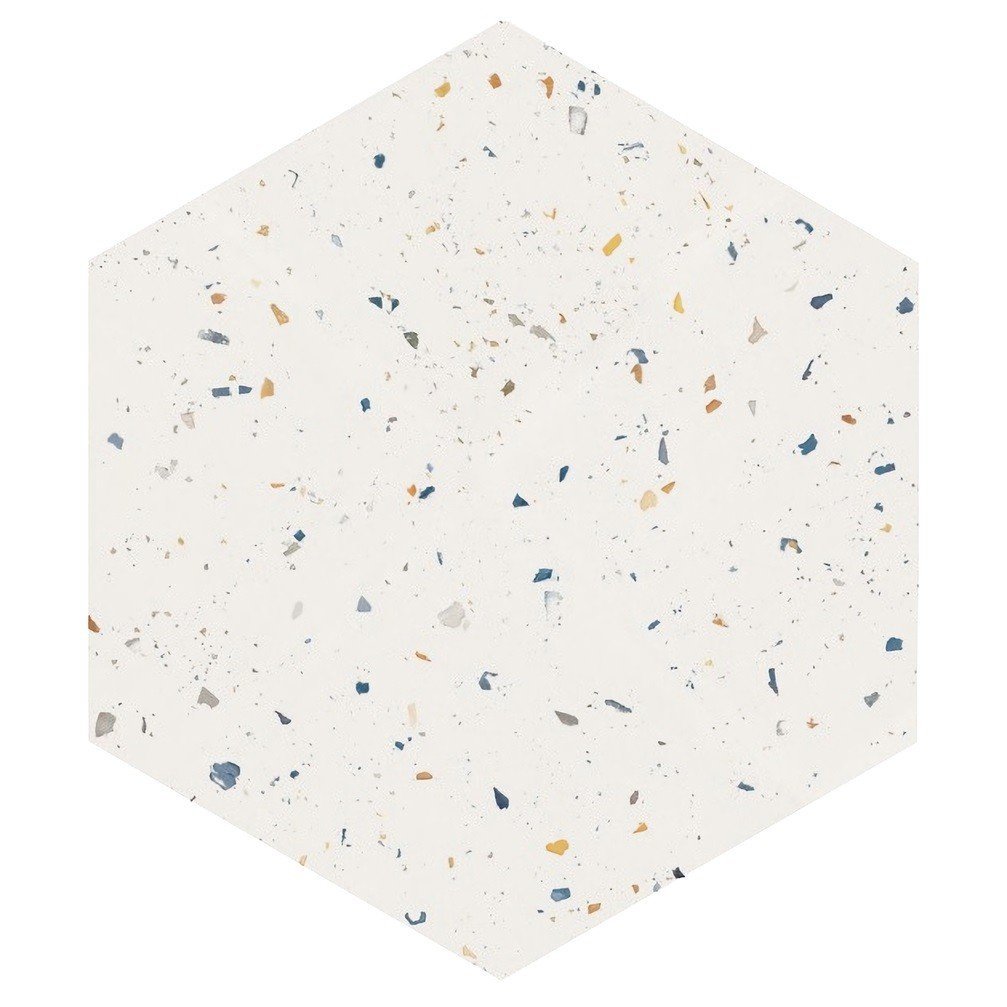 керамогранит terrazzo white colours 32x36,8 см 