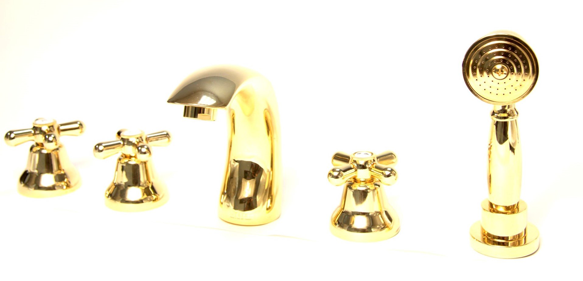 Смеситель на борт ванны Webert Armony AM730401010 золото