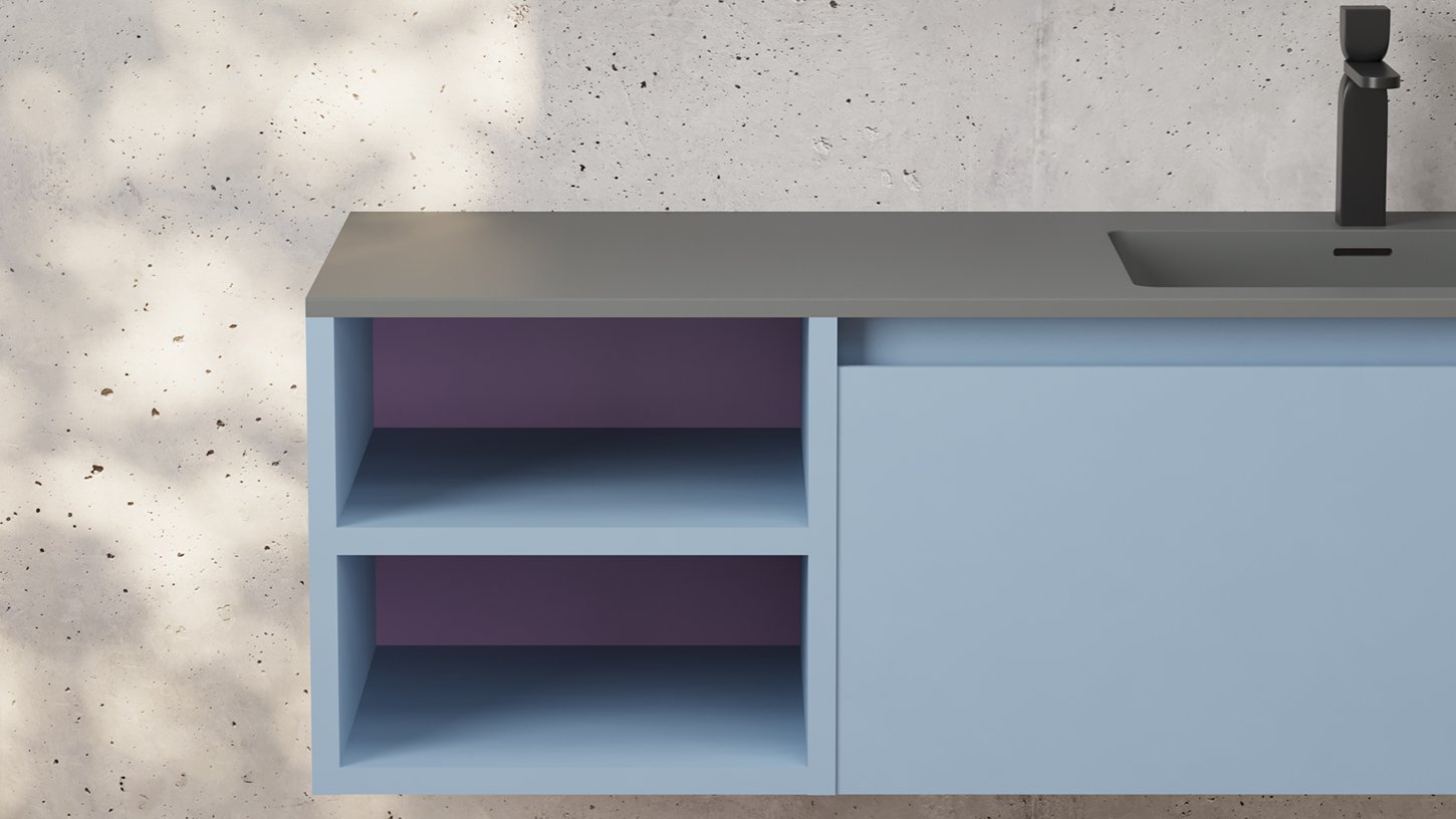 Тумба со столешницей 1000х500х400 см Salini DOMINO 27D310F RAL