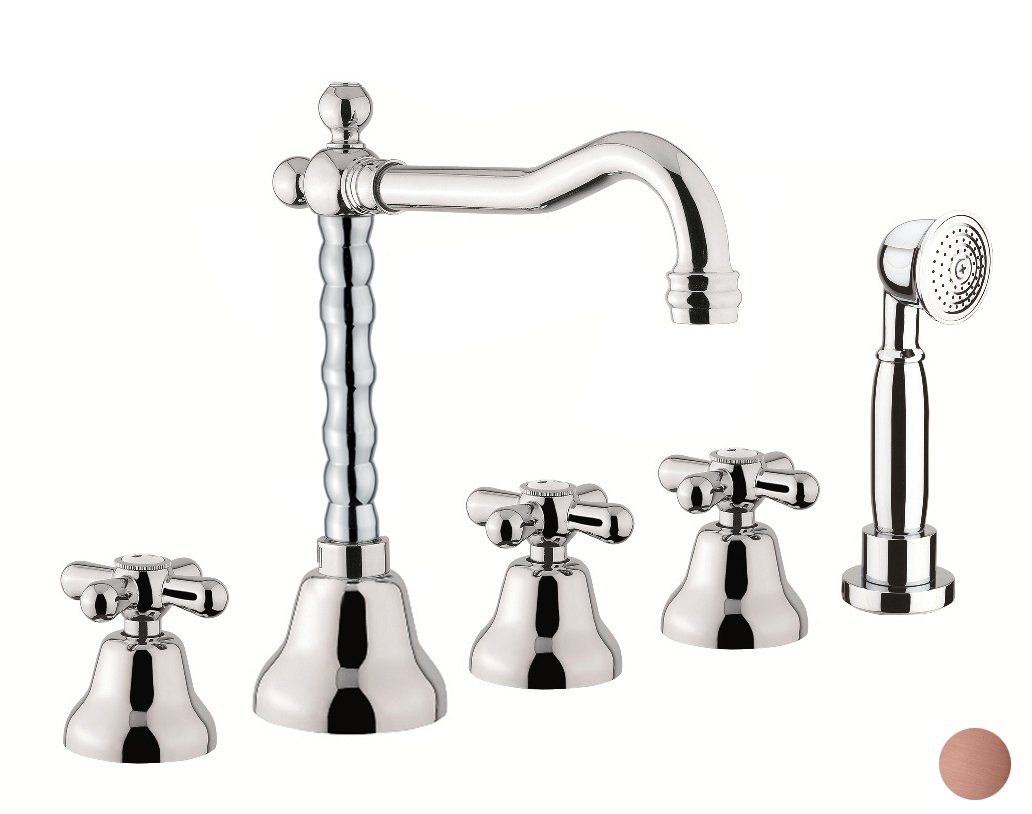 Смеситель на борт ванны Webert Armony AM730402060 медь