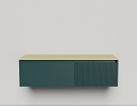 Подвесная тумба со столешницей Salini Domino 140x50 эмаль Onda Plus 27D114ON