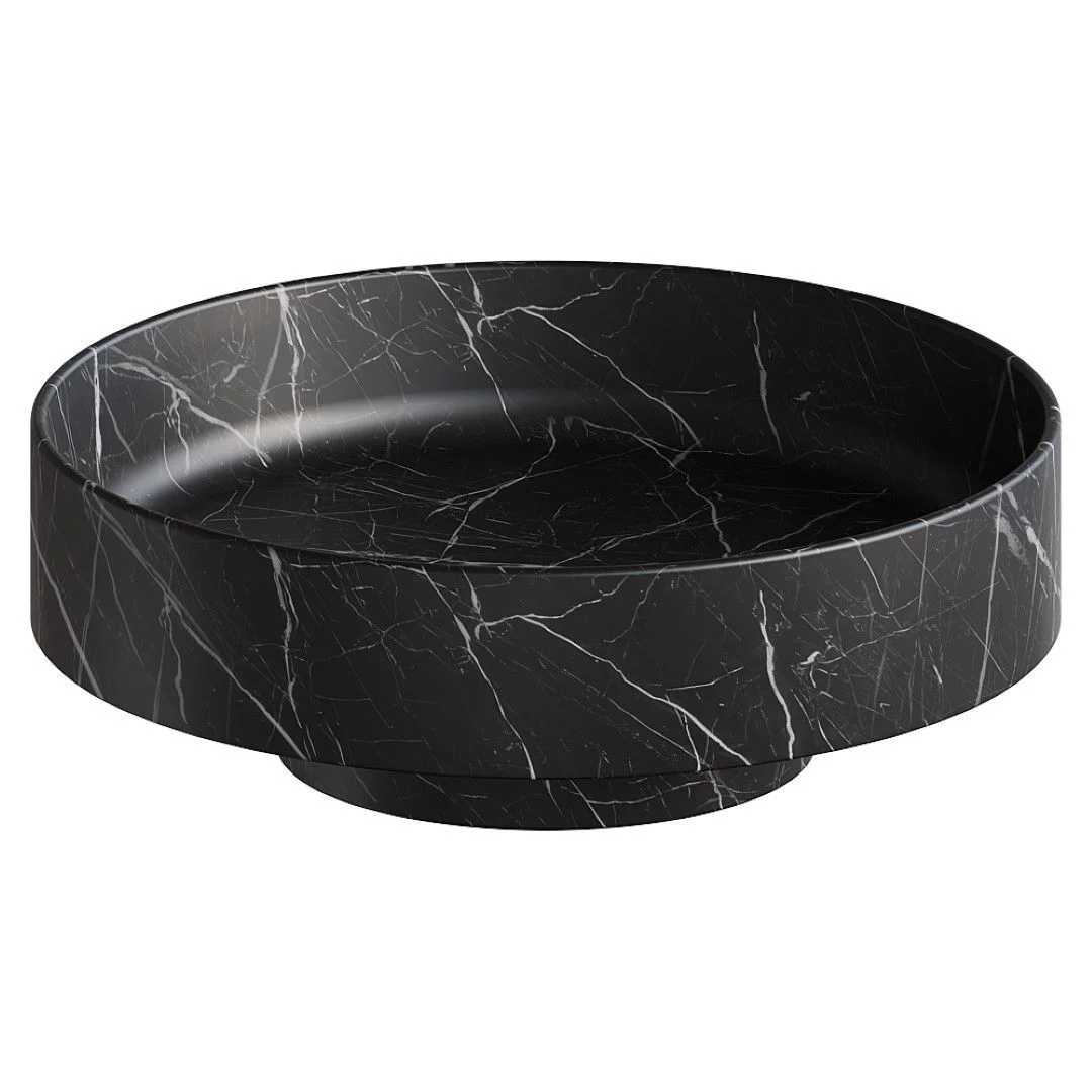 Раковина накладная 40 см Boheme Corian 801-NM черный