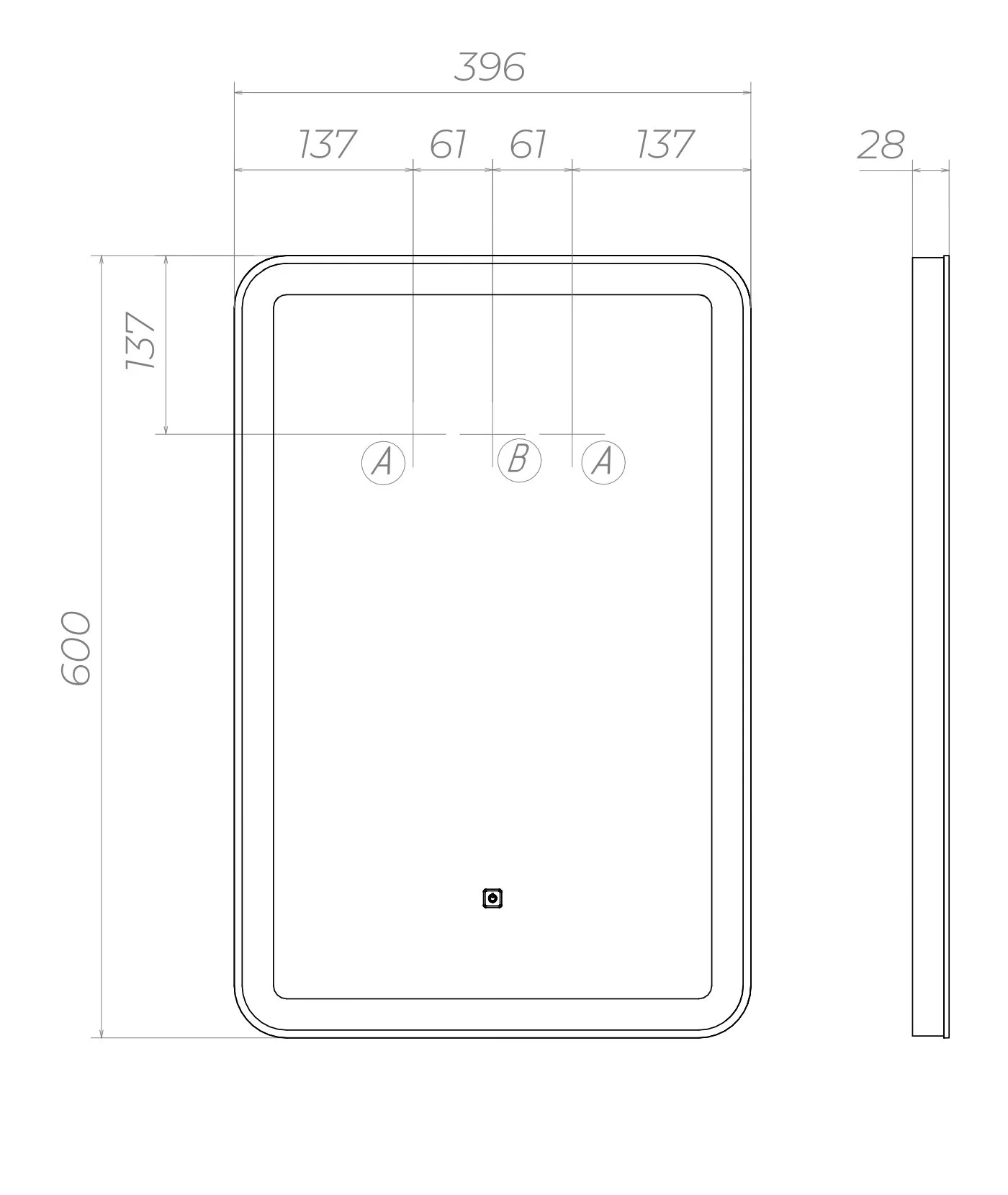 Зеркало VIGO Flam Classic 400 z.FLA.40.CLASSIC