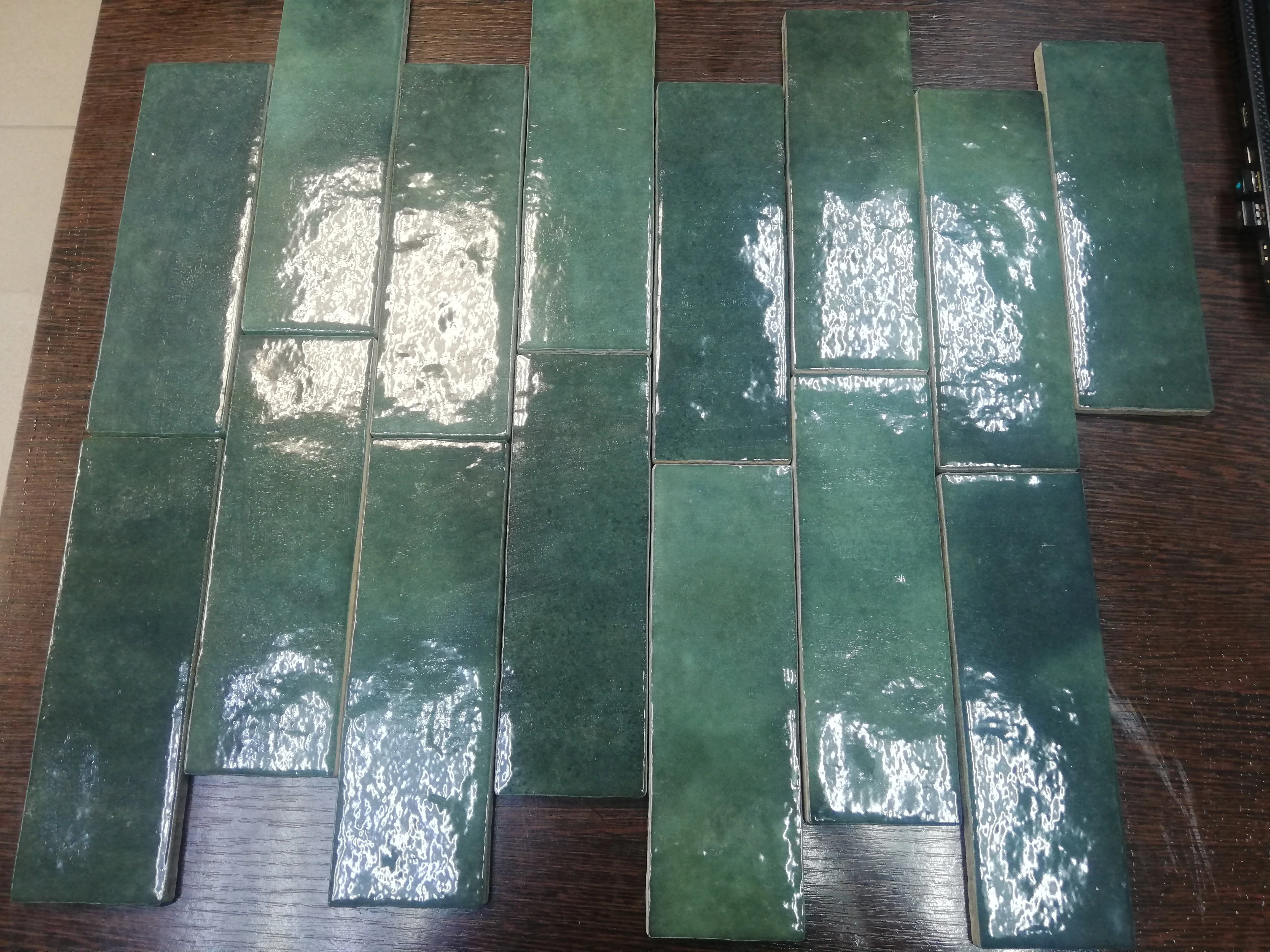 плитка керамическая настенная 24471 artisan moss green 6,5х20 см Зеленый