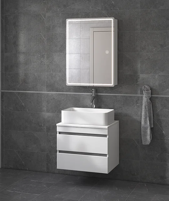 Зеркальный шкаф VIGO Geometry 600 с LED подсветкой zsh.GEO.60.El