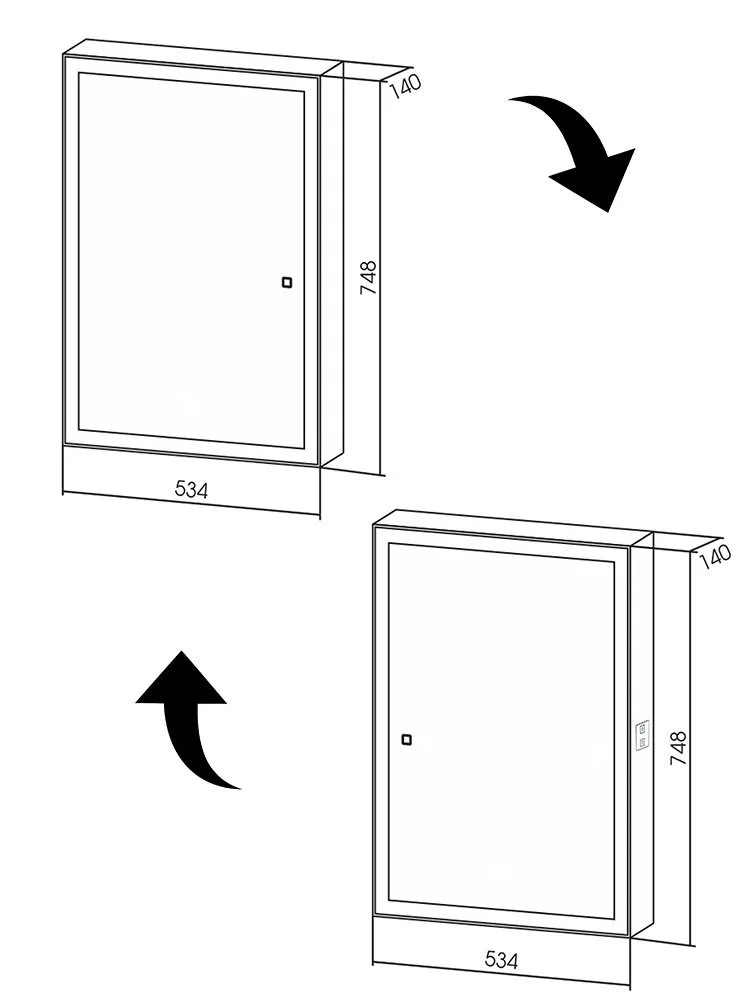 Зеркало-шкаф Silver Mirrors Киото flip 50 LED-00002473