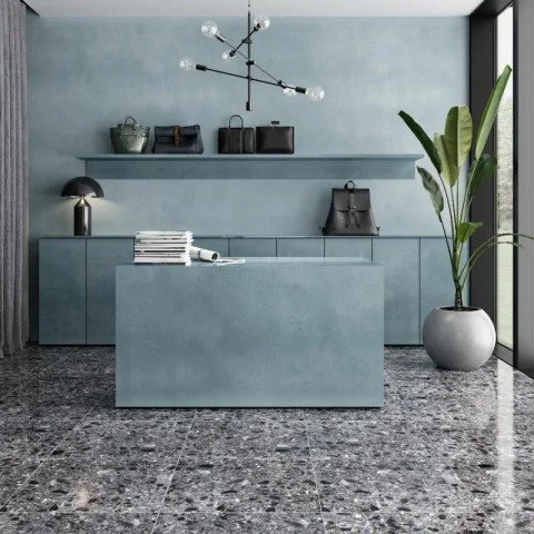 marbles terrazzo dark grey 60x120 Серый