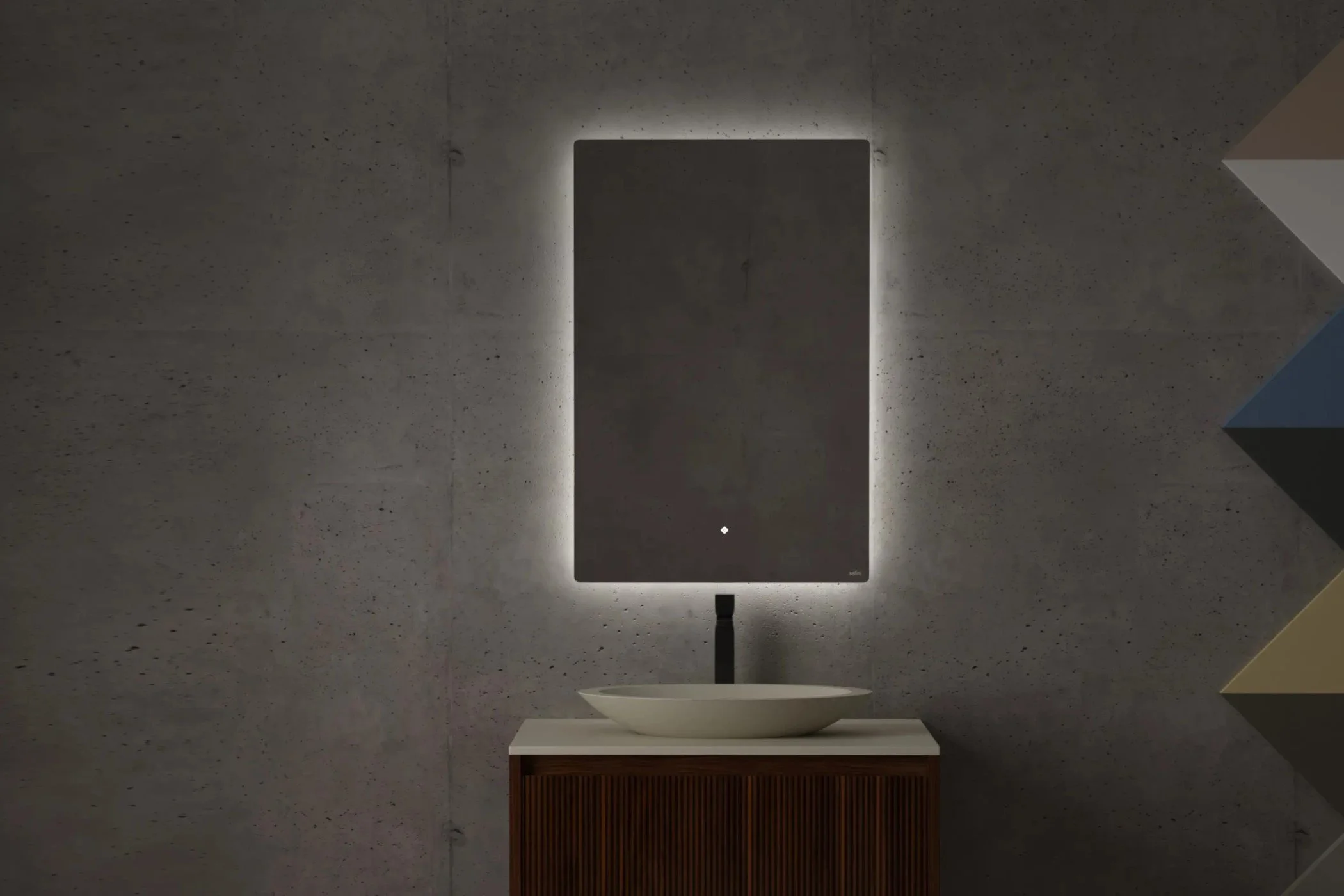 Зеркало для ванной с LED подсветкой 600х900 Salini OMBRA 27M016090BH