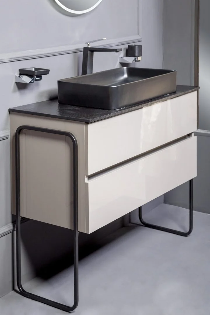 Тумба без раковины 80х46 2 полки Armadi Art Vallessi 837-080-A glossy