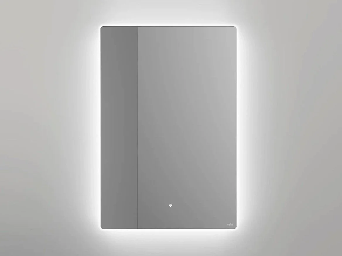 Зеркало для ванной с LED подсветкой, обогрев-антизапотевание, сенсорный выключатель, 600хh900 Salini OMBRA 27M017090BH