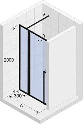 Душевая дверь 130x200 RIHO SZ LUCID GD104 BLACK